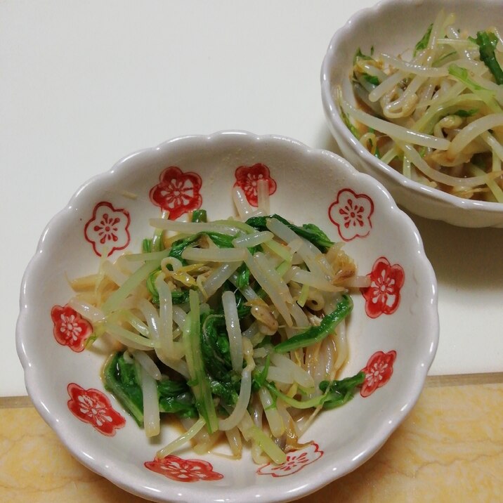 簡単！もやしと水菜のカラシぽん酢和え